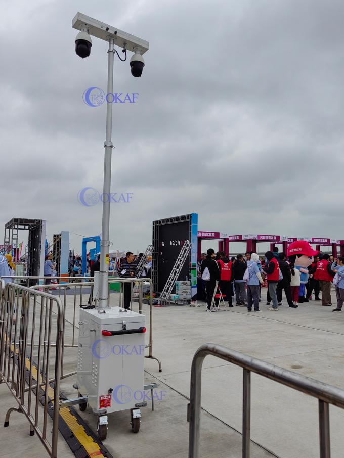 4G AI Camera Zonne-aangedreven mobiele beveiligingskast voor bouwterreinbewaking 2