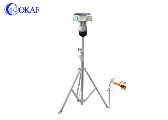 Mobiele 4G verlichtte Baltype Volledige HD PTZ Camera met Gebouwd in Batterij Roestvrije Driepoot
