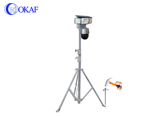 Mobiele 4G verlichtte Baltype Volledige HD PTZ Camera met Gebouwd in Batterij Roestvrije Driepoot
