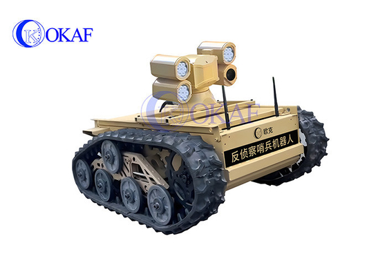 Gecontroleerd Chassis Robot Intelligente AI PTZ camera Veiligheid Robot patrouille