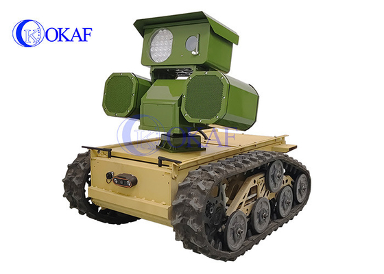 Gecontroleerd Chassis Robot Intelligente AI PTZ camera Veiligheid Robot patrouille