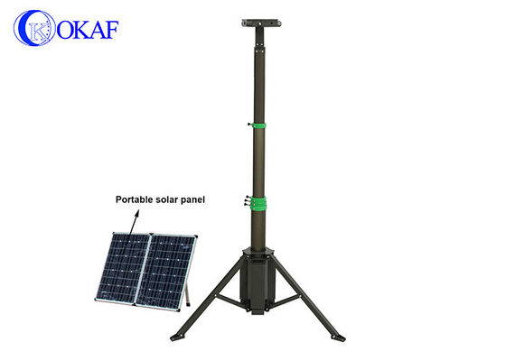 Handmatig tillen Draagbare Powerbank Stativop Opvouwbaar Telescopisch mast met batterij