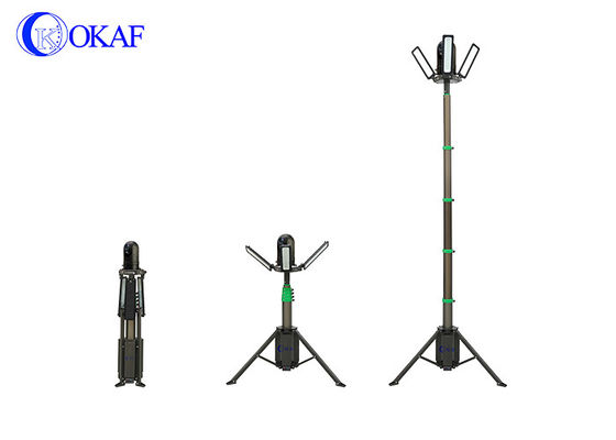 Draagbare telescopische LED-lichtmast met ingebouwde batterij en statief voor evenementen in de buitenlucht