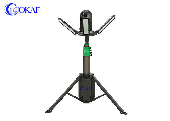 Draagbare telescopische LED-lichtmast met ingebouwde batterij en statief voor evenementen in de buitenlucht