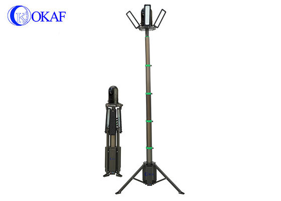 Draagbare telescopische LED-lichtmast met ingebouwde batterij en statief voor evenementen in de buitenlucht