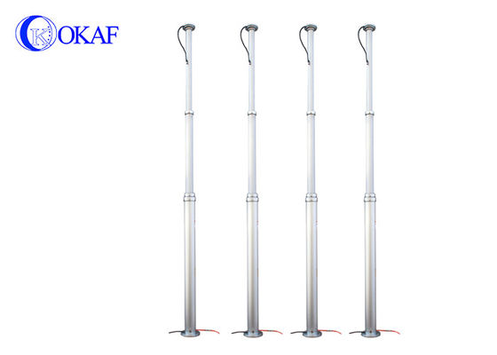 RS485 Aluminium legering Telescopische paal teruggetrokken hoogte 4,5 m 5 m