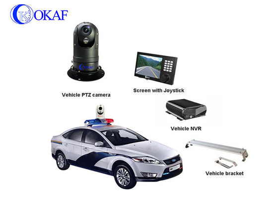 Full HD 1080P voertuig / robot gemonteerde CCTV beveiliging mobiele PTZ camera