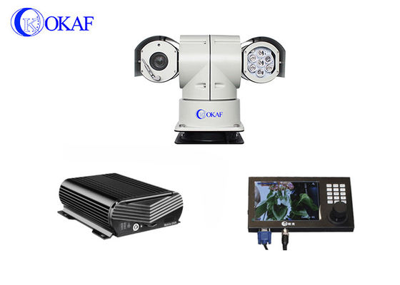 150m IRL IP66 2.0MP Car Mounted PTZ Camera met NVR-Bedieningshendel